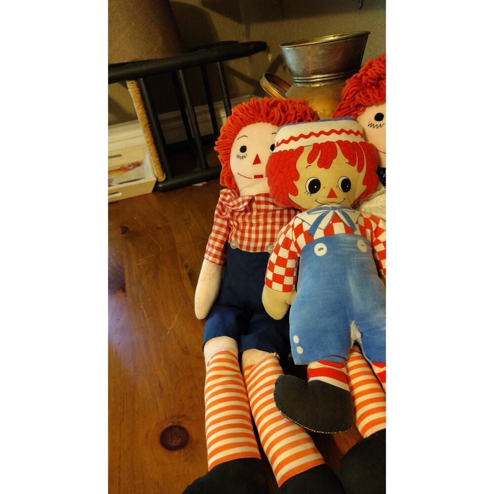 Vintage Raggedy Ann and Andy Set Handmade And Merrill Lot Of 4 One Slight Damage - Picture 3 of 16